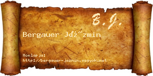 Bergauer Jázmin névjegykártya